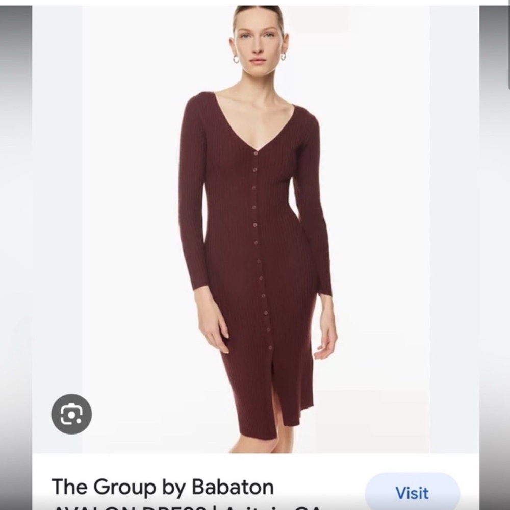 NWOT Babaton merino dress sweater dress - Picture 5 of 7
